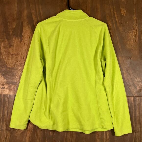 Eddie Bauer Womens Sweater Lime Blue Pullover Fleece 1/4 Zip Long Sleeve XL - Picture 10 of 12